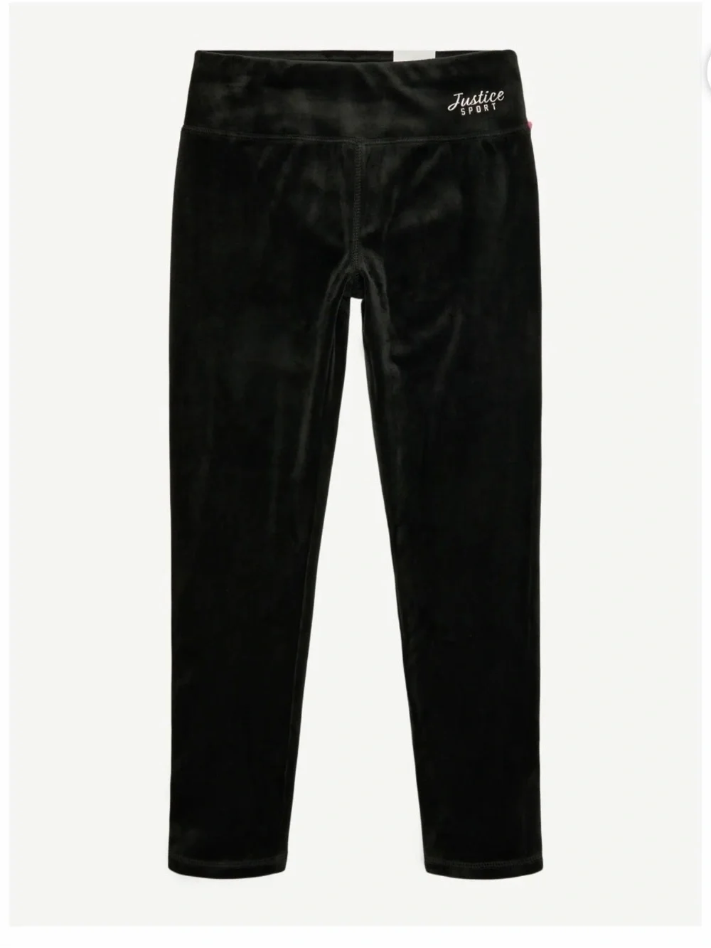 Justice Black Girls Velour Leggings